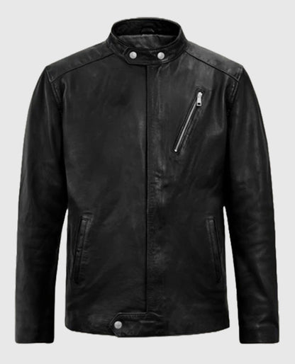 Buy Motorad Black Biker Leather Jacket for Men