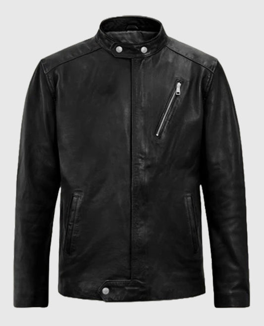 Buy Motorad Black Biker Leather Jacket for Men