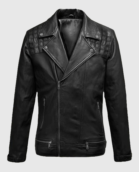 Shop Men's Ironwood Black Biker Leather Jacket