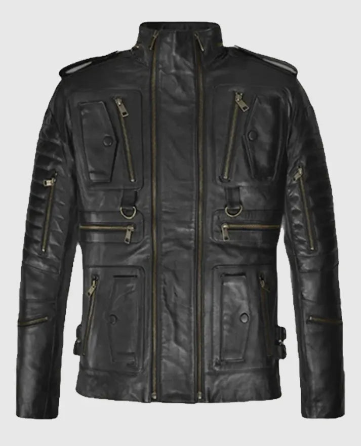 Men's Classic Black Leather Jacket