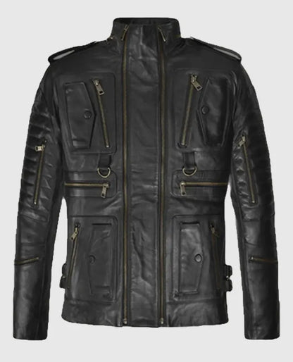 Men's Classic Black Leather Jacket