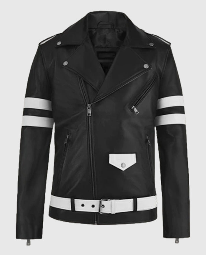 Men's Monza Biker Black Leather Jacket