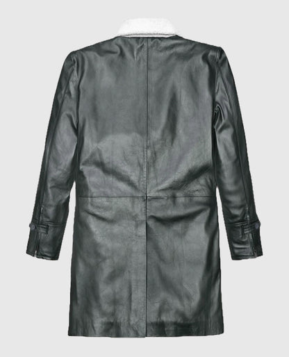 Metallic Lurex Gray Tom Hardy Long Trench Coat
