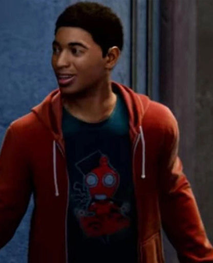 Miles Morales Spider Verse Red Hoodie
