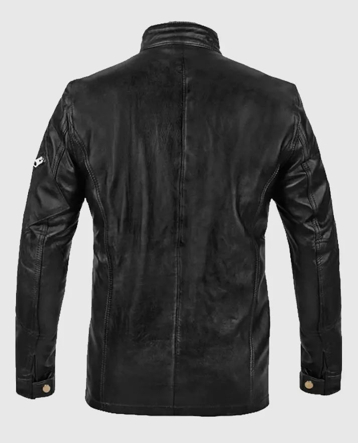 Military Command Leather Jacket For Mens