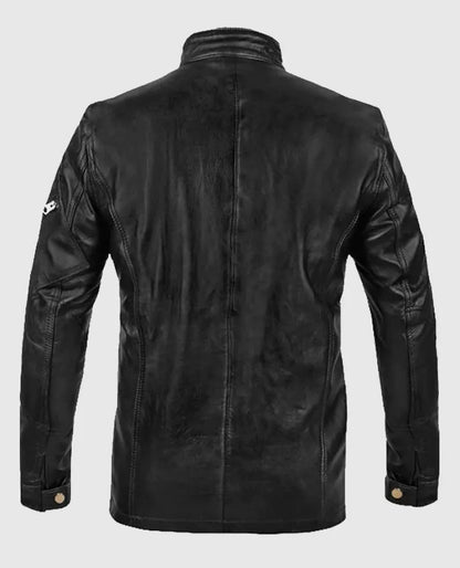 Military Command Leather Jacket For Mens
