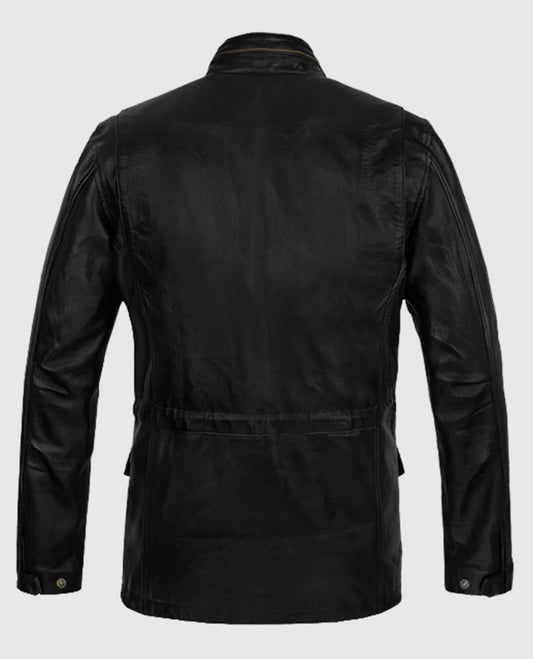 Military M-65 Leather Jacket for Men