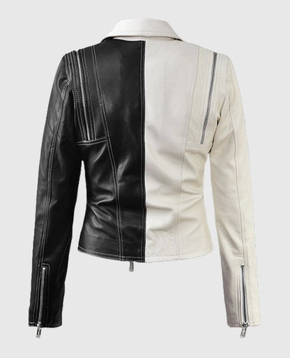 Moto Twister Leather Jacket for Women