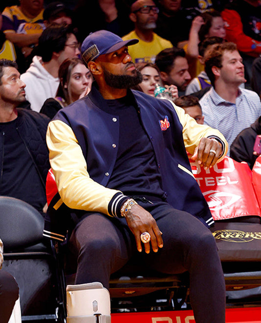 NBA 2023 LeBron James Blue Varsity Jacket