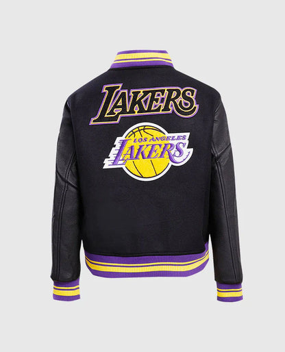 NBA Los Angeles Lakers Women's Varsity Black Jacket