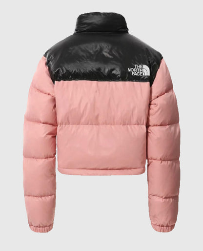North Face Puffer Pink Black Jacket