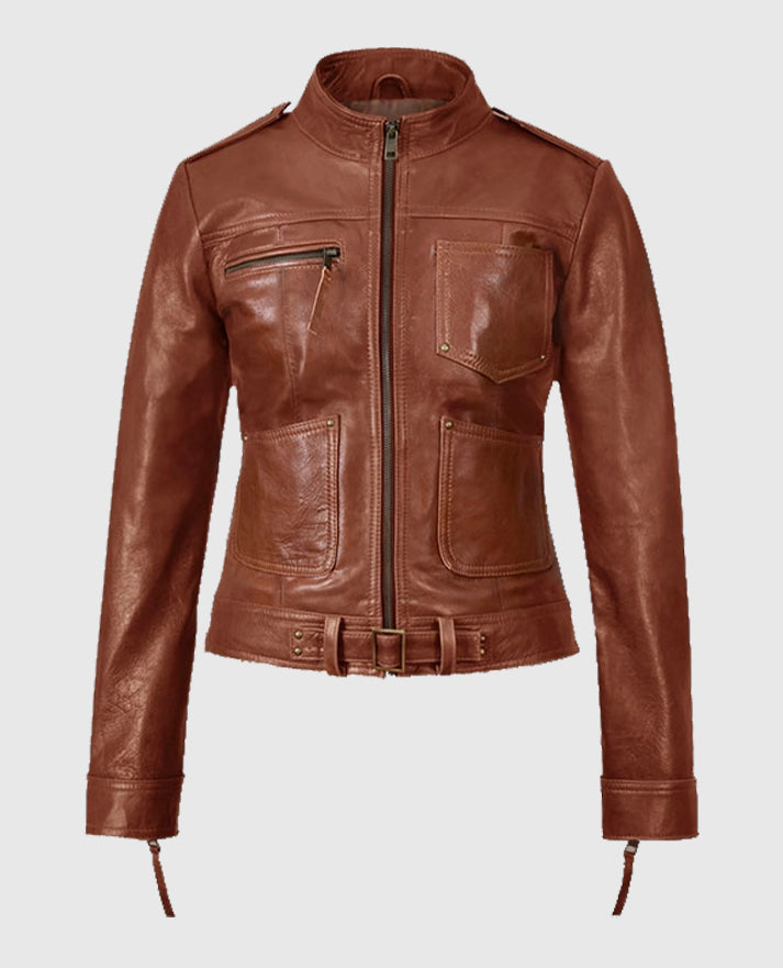 Once Upon A Time Jennifer Morrison Brown Leather Jacket