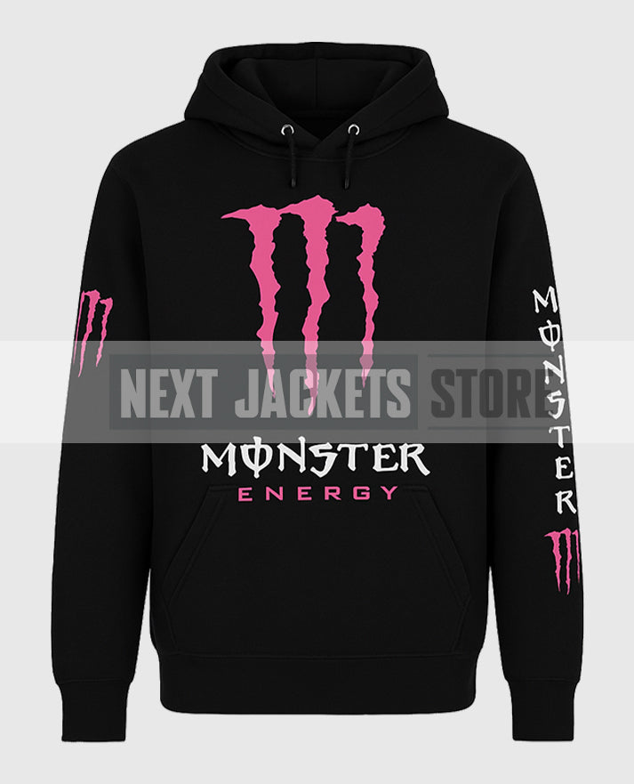 Pink Monster Black Hoodie