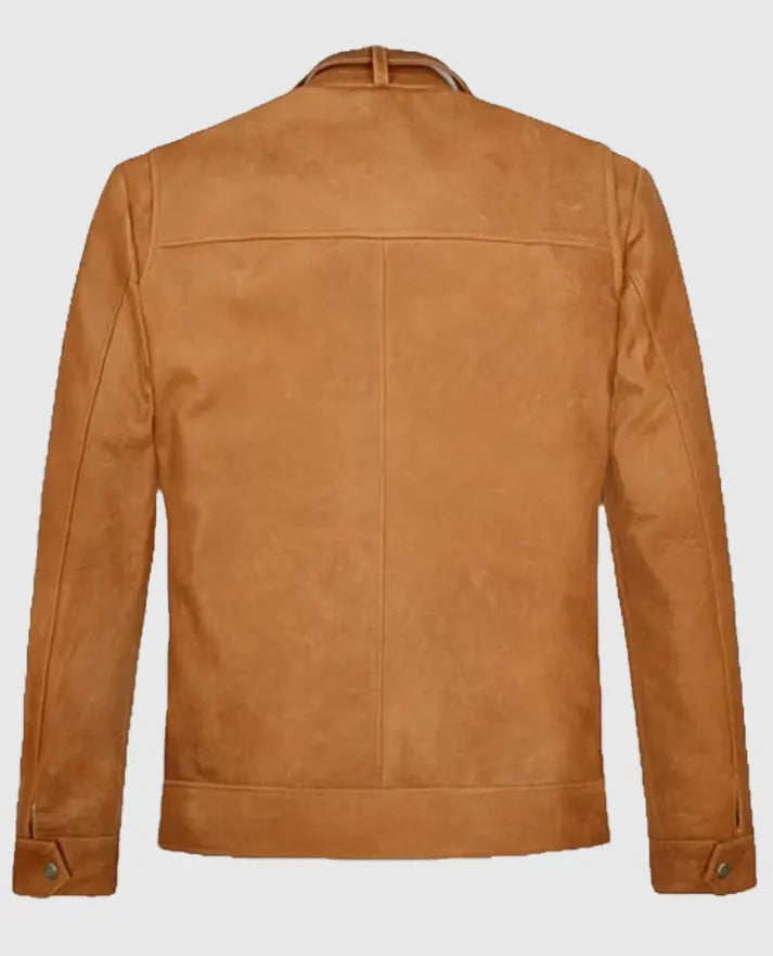 Rafael Nadal Light Brown Leather Jacket