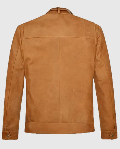 Rafael Nadal Light Brown Leather Jacket