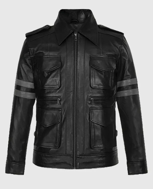 Resident Evil 6 Leon Kennedy Leather Trucker Jacket