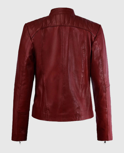 Resident Evil Kaya Scodelario Red Leather Jacket