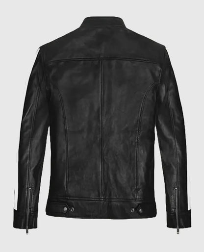 Resident Evil Vendetta Leon Kennedy Black Sheepskin Leather Jacket