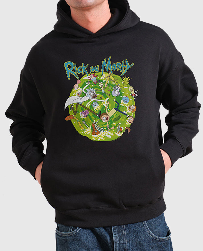 Rick and Morty Portal Collage Hoodie
