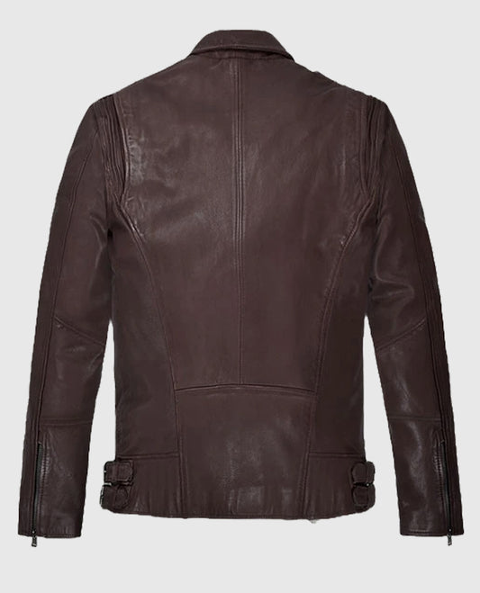Rider Falcon Burgundy Leather Jacket for Men
