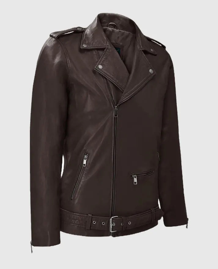 Riding Brown Rutland Leather Jacket for Men