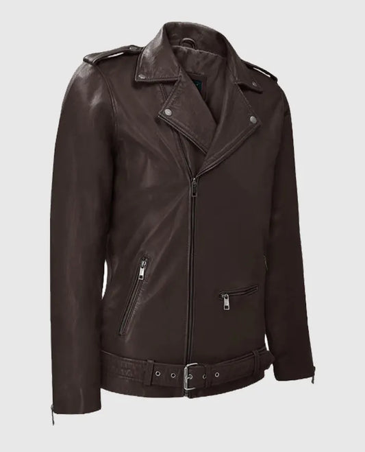 Riding Brown Rutland Leather Jacket for Men