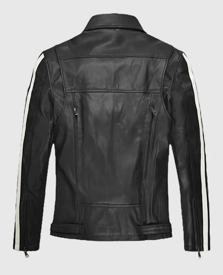 Robert Pattinson Black Sheepskin Leather Jacket