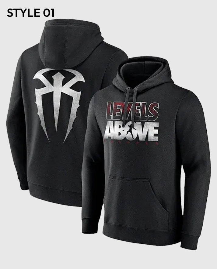 Roman Reigns Levels Above Black Hoodie