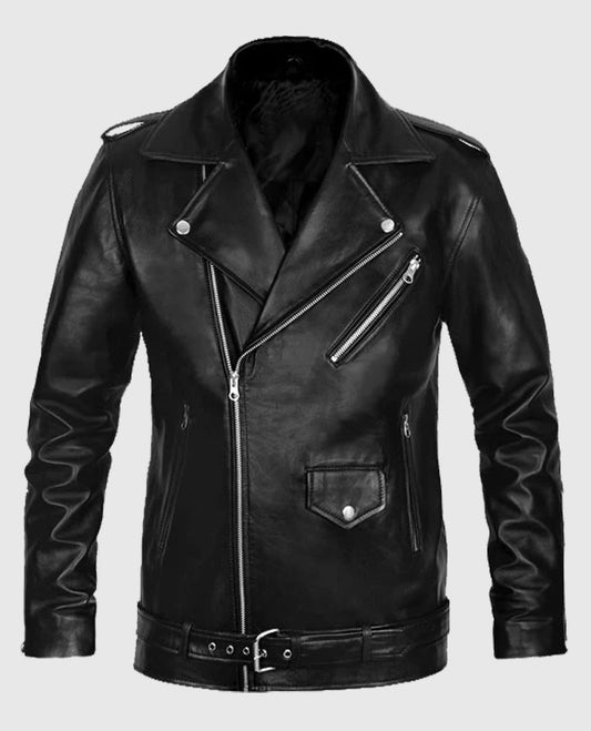Roustabout Elvis Presley Black Biker Leather Jacket