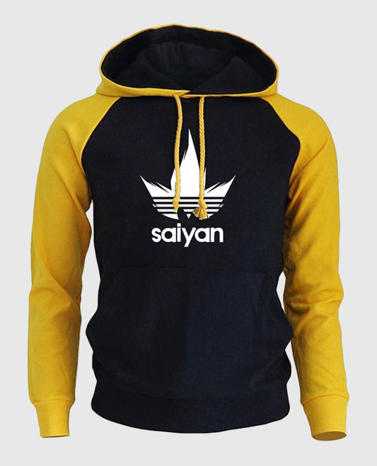 Saiyan Adidas Yellow and Black Hoodie