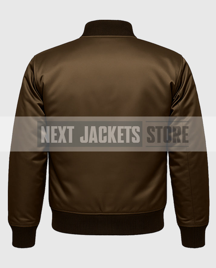San Diego Padres Emma Stone Rich Brown Bomber Jacket
