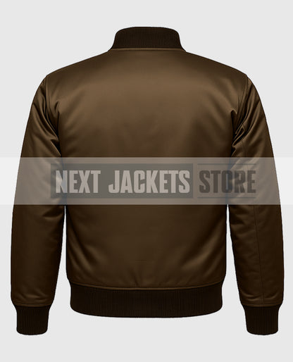 San Diego Padres Emma Stone Rich Brown Bomber Jacket