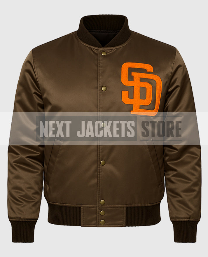 San Diego Padres Emma Stone Rich Brown Jacket