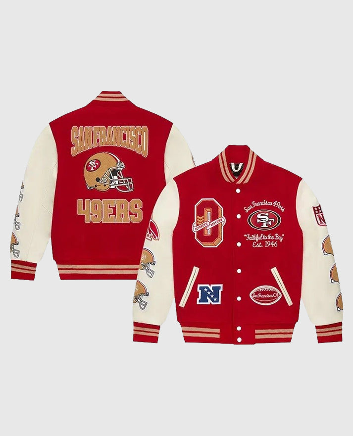 San Francisco 49ers OVO Red Varsity Jacket