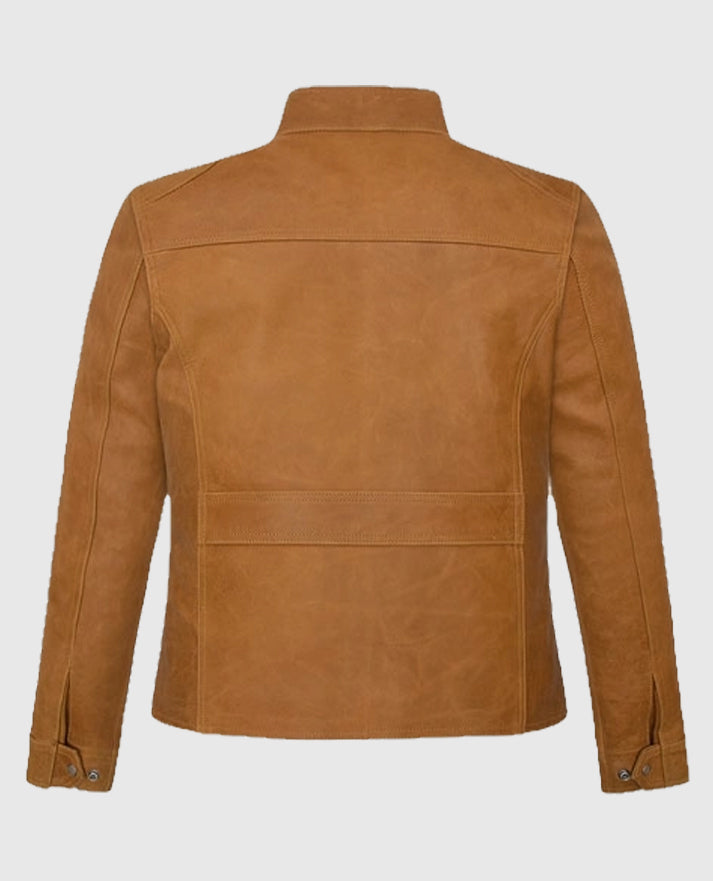 Scarlett Johansson The Avengers Brown Sheepskin Leather Jacket