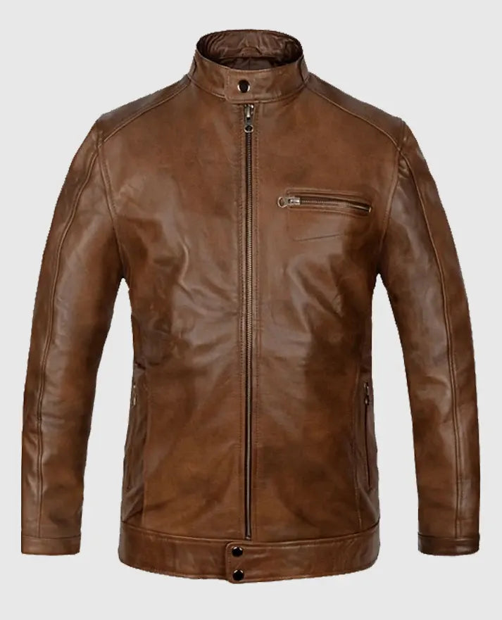 Scott Eastwood Overdrive Brown Leather Jacket