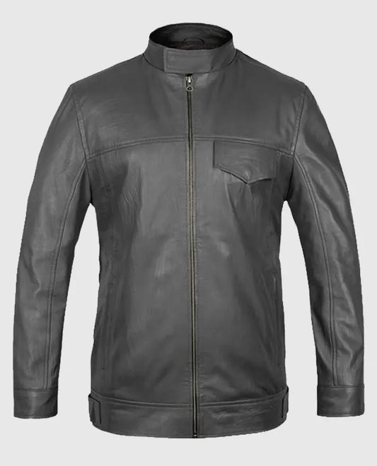 Shia LaBeouf Transformers 3 Grey Leather Jacket