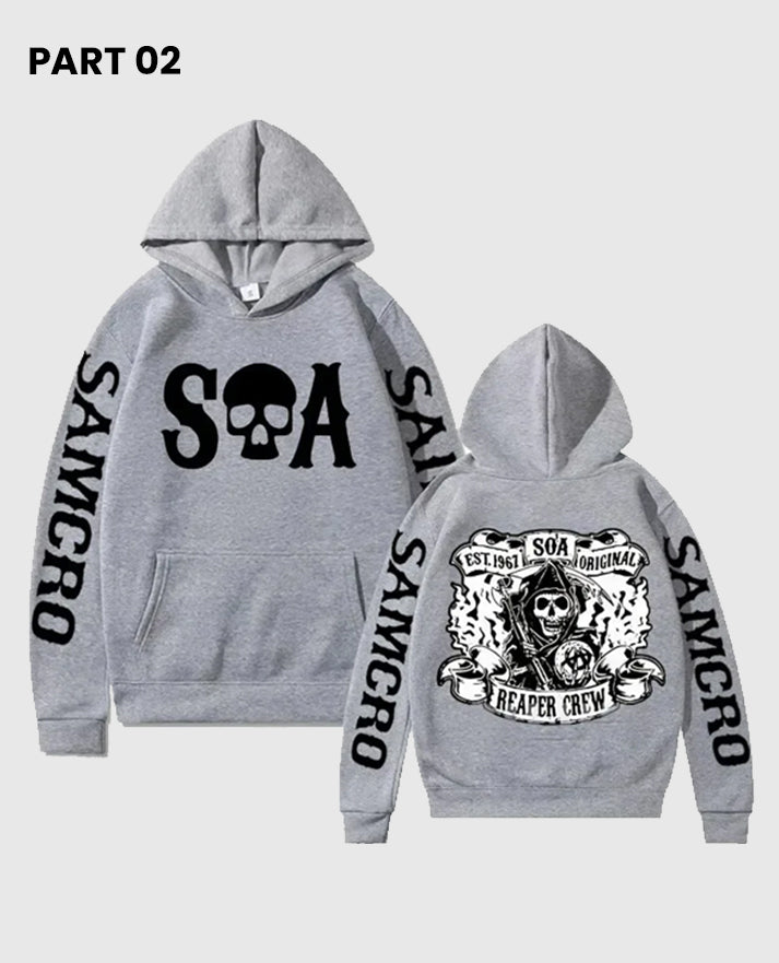 Sons of Anarchy SAMCRO Grey Hoodie
