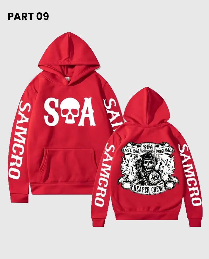 Sons of Anarchy SAMCRO Red Hoodie
