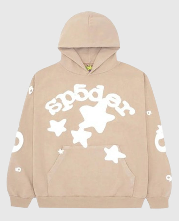 Sp5der Beluga Brown Fleece Hoodie