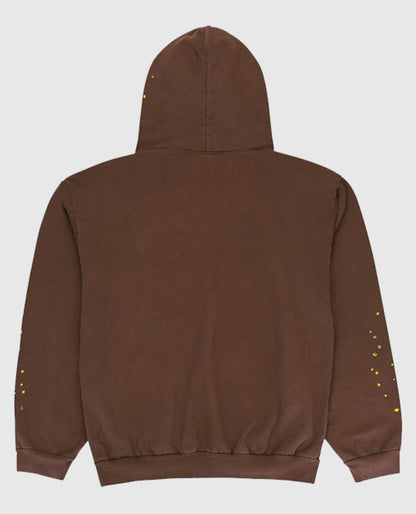 Sp5der Web Brown Hoodie