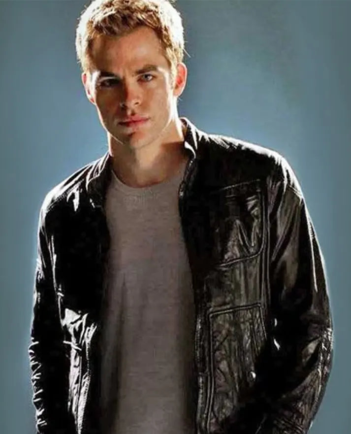 Chris Pine Star Trek Kirk Leather Jacket for Men