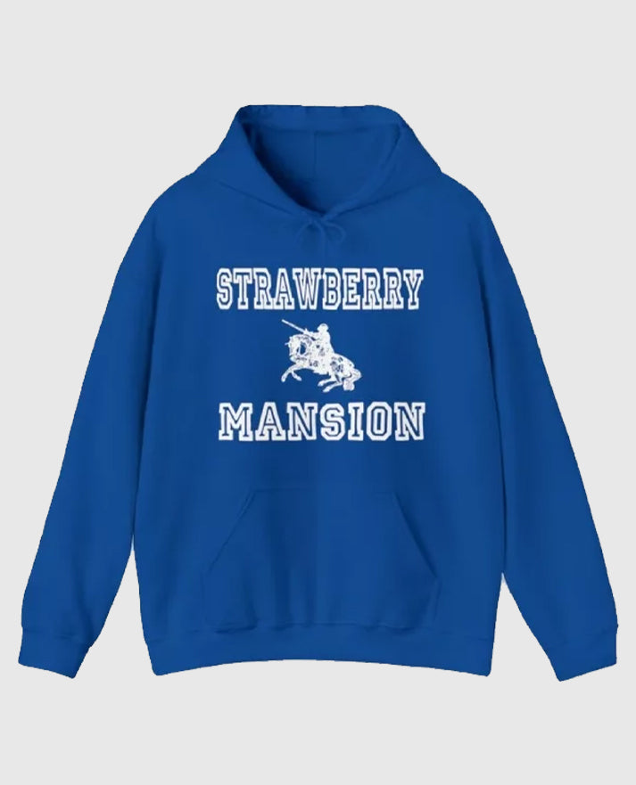 Strawberry Mansion Blue Pullover Hoodie