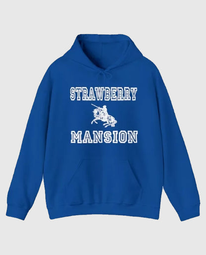 Strawberry Mansion Blue Pullover Hoodie
