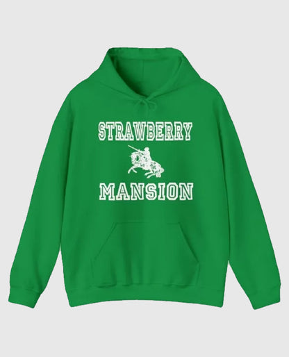 Strawberry Mansion Green Pulllover Hoodie