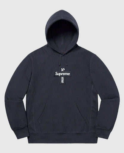 Supreme Cross Box Logo Hooded Sweatshirt
