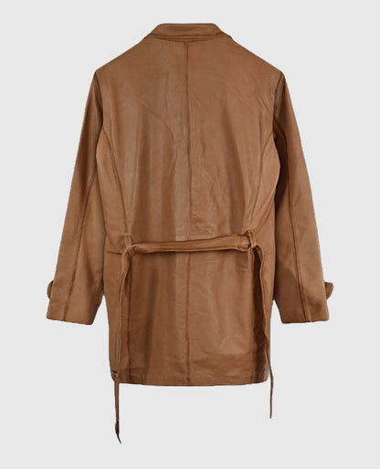 Tan Burnished Royal Flying Coat For Men