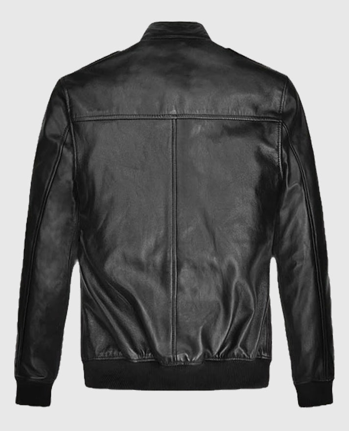 The Tonight Show Andrew Garfield Leather Black Jacket