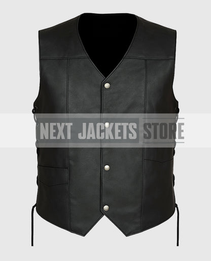 The Walking Dead Daryl Dixon Black Faux Leather Vest