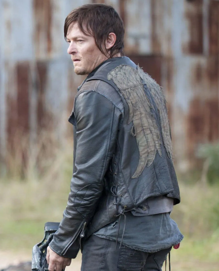 The Walking Dead Daryl Dixon Vest | Daryl Dixon Leather Vest